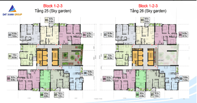 Mặt bằng dự án Privé